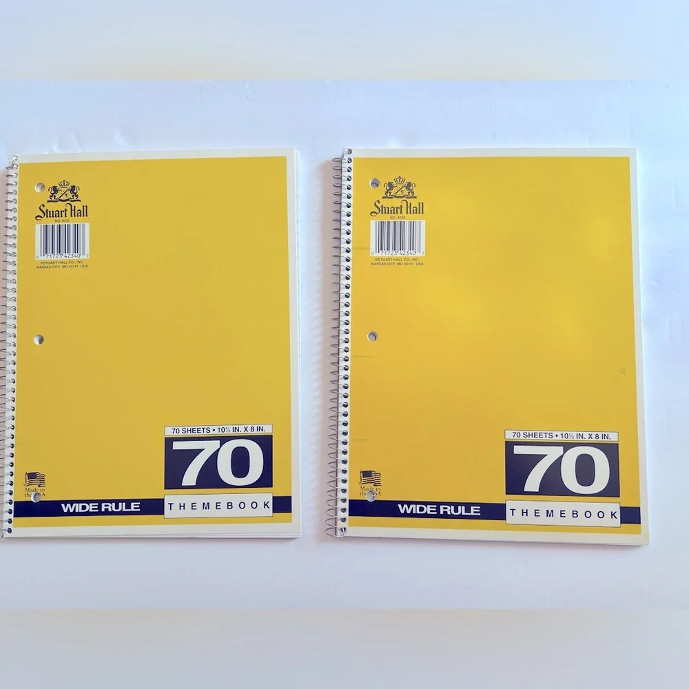 Back to School Supplies Yellow/Black Notebooks, Assignment Book & Pocket Folder
